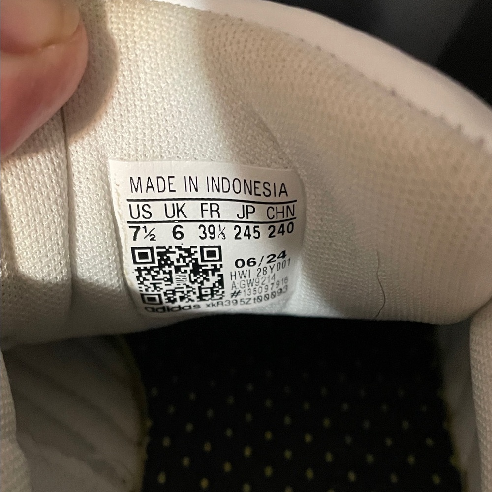 Adidas Classic White and Black Striped Sneakers - Picture 5 of 5